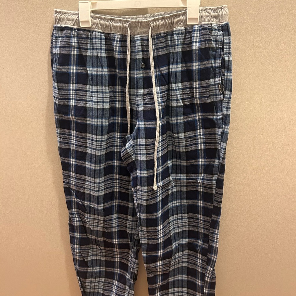 Eddie Bauer Blue/Gray Plaid and Blue/Green Plaid Pajama Pants (Set of 2)
